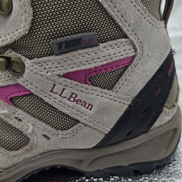 L.L. Bean Tek 2.5 Mid Waterproof Trail Hiking Boots Women's Size 8 Wide - Picture 7 of 9